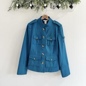 Sundance Teal Wool Blend Pea Coat Size 12